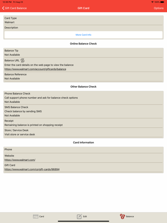 Gift Card Balance (GCB) screenshot 3