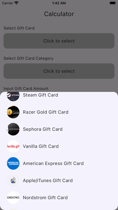 Gift card on Tbay screenshot 4