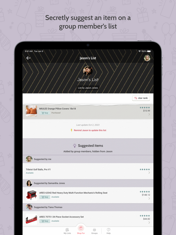 Giftster - Wish List Registry screenshot 1