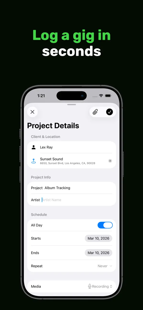 GigLedgerPro: Project Tracker screenshot 1