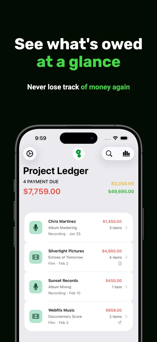 GigLedgerPro: Project Tracker screenshot 6