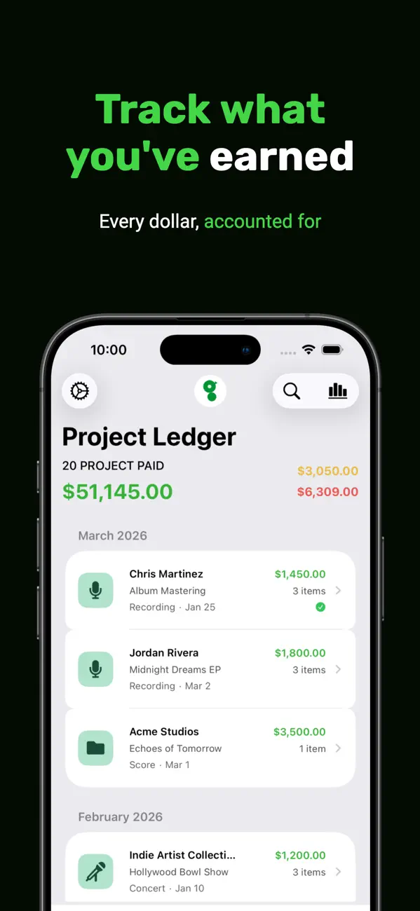 GigLedgerPro: Project Tracker screenshot 4
