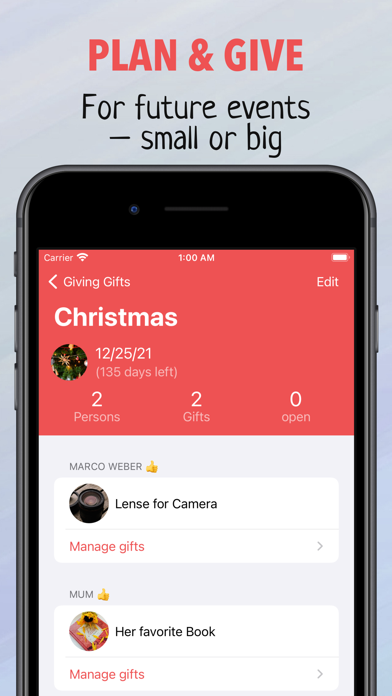 Giving Gifts - Idea Planner screenshot 5