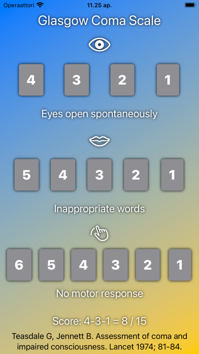 Glasgow Coma Scale - SOG screenshot 1