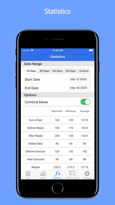 GLog : Glucose Logbook screenshot 2