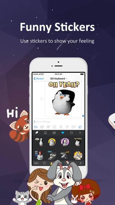 GO Keyboard-Emojis&Cool Themes screenshot 2