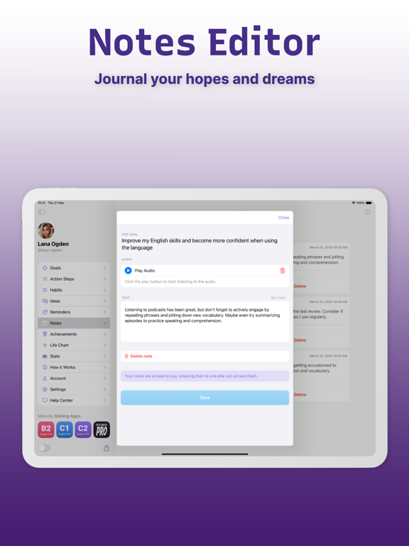 Goal Planner PRO screenshot 3