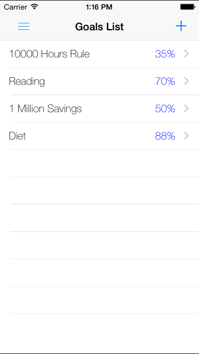 Goals gauge screenshot 3