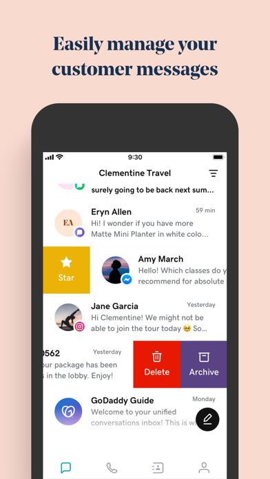 GoDaddy Conversations - Inbox screenshot 1