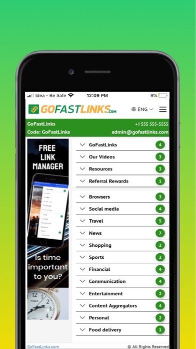 GoFastLinks screenshot 2