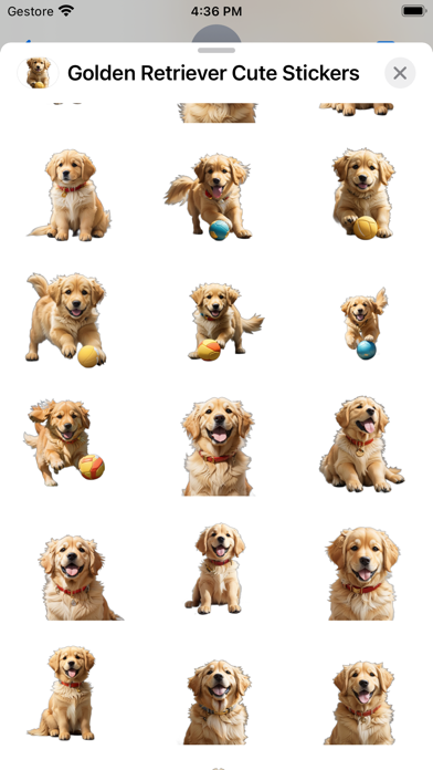 Golden Retriever Cute Stickers screenshot 1