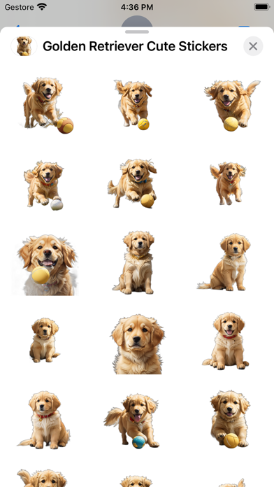 Golden Retriever Cute Stickers screenshot 3
