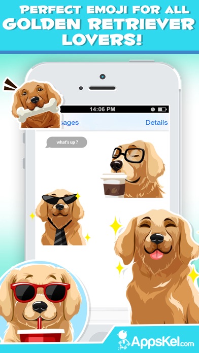 Golden Retriever Dog Emoji screenshot 5