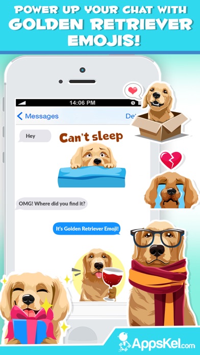 Golden Retriever Dog Emoji screenshot 4