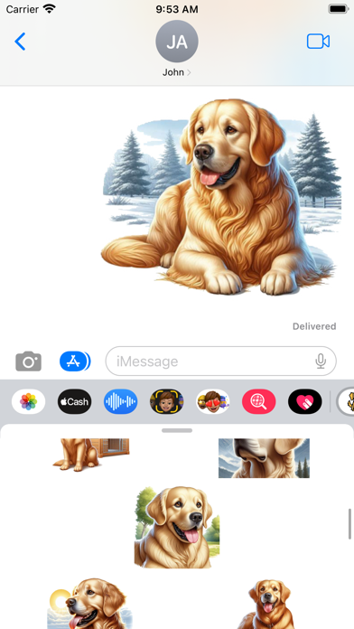Golden Retriever Stickers screenshot 1