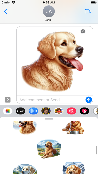 Golden Retriever Stickers screenshot 2