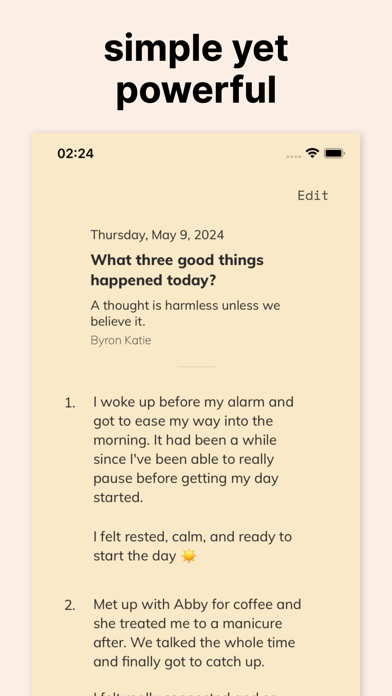 Good Things gratitude journal screenshot 6