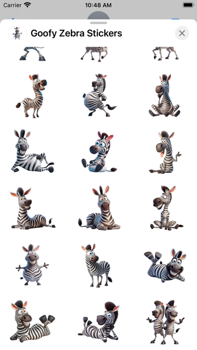 Goofy Zebra Stickers screenshot 4