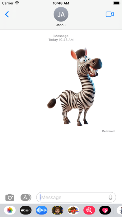 Goofy Zebra Stickers screenshot 3