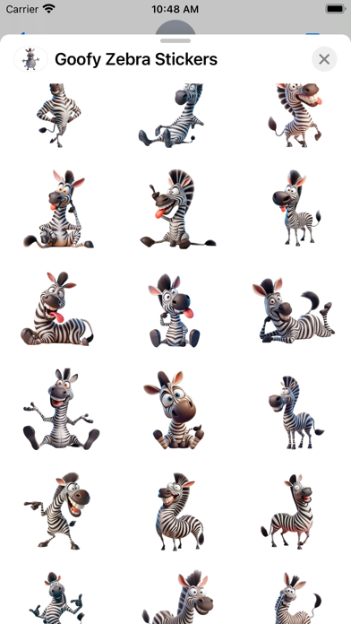 Goofy Zebra Stickers screenshot 5