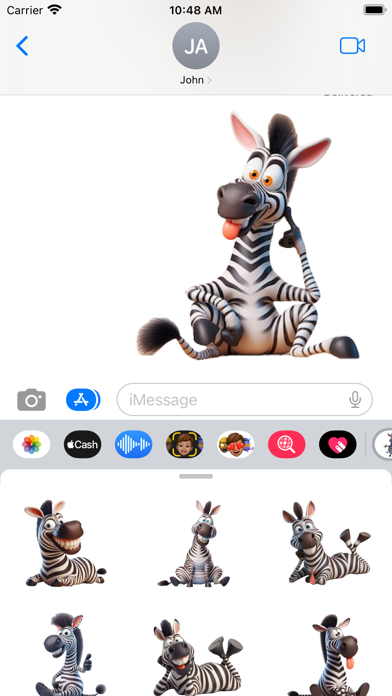 Goofy Zebra Stickers screenshot 2