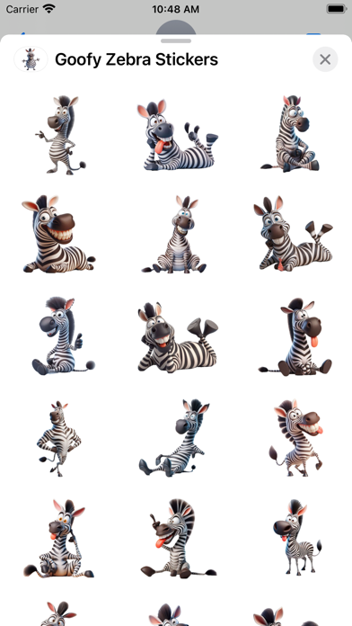 Goofy Zebra Stickers screenshot 6