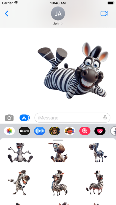 Goofy Zebra Stickers screenshot 1