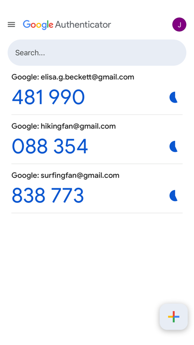 Google Authenticator screenshot 2