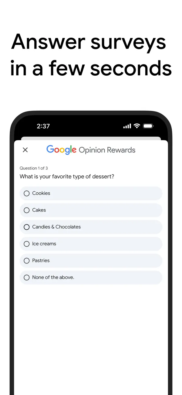 Google Opinion Rewards screenshot 2