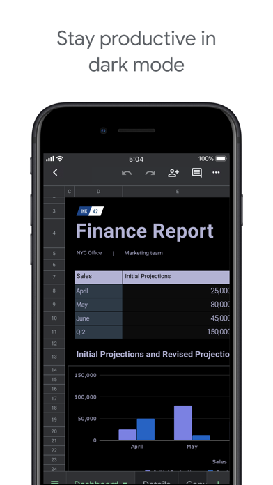 Google Sheets screenshot 1