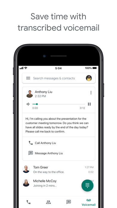 Google Voice screenshot 1