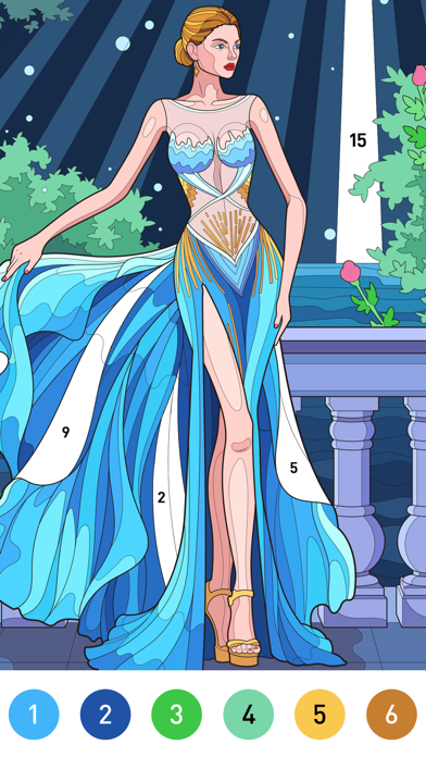 Gown Color - Paint by number screenshot 7