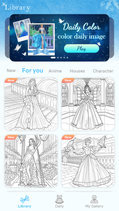 Gown Color - Paint by number screenshot 2
