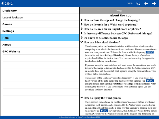 GPC Geiriadur Welsh Dictionary screenshot 5