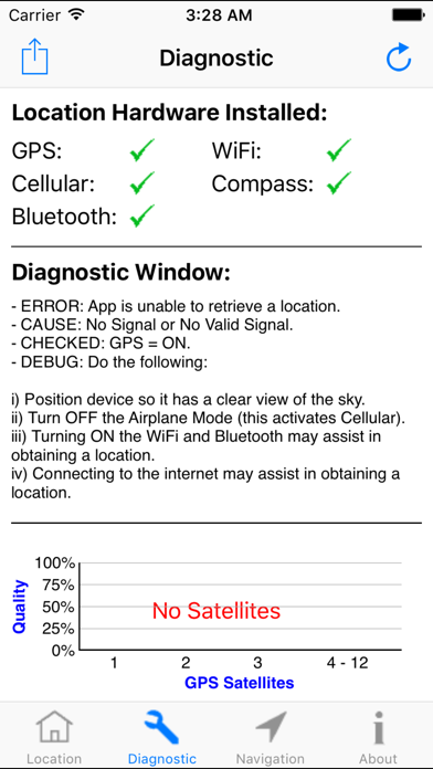 GPS Diagnostic: Satellite Test screenshot 3