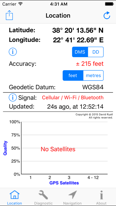 GPS Diagnostic: Satellite Test screenshot 2