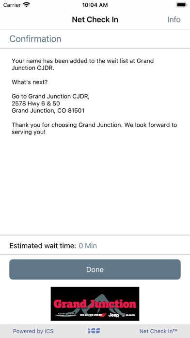 Grand Junction CJDR Check In screenshot 1