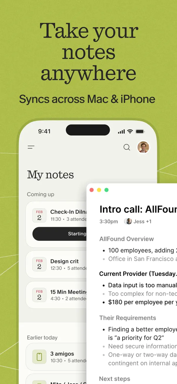 Granola - AI Meeting Notes screenshot 2