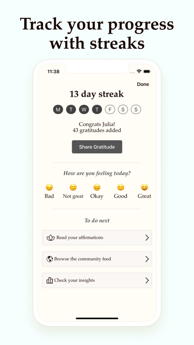 Gratitude Plus – Journal screenshot 1