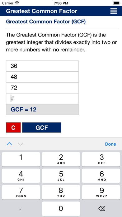Greatest Common Factor screenshot 3
