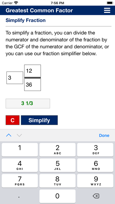 Greatest Common Factor screenshot 1