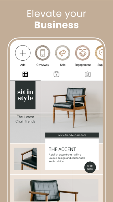 Grid layout for Instagram feed screenshot 4