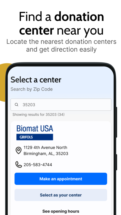 Grifols Plasma Donor Hub screenshot 2