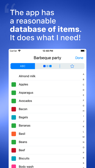 Grocery List with Sync screenshot 1
