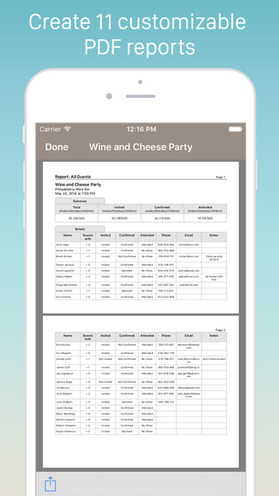 Guest List Organizer. screenshot 2