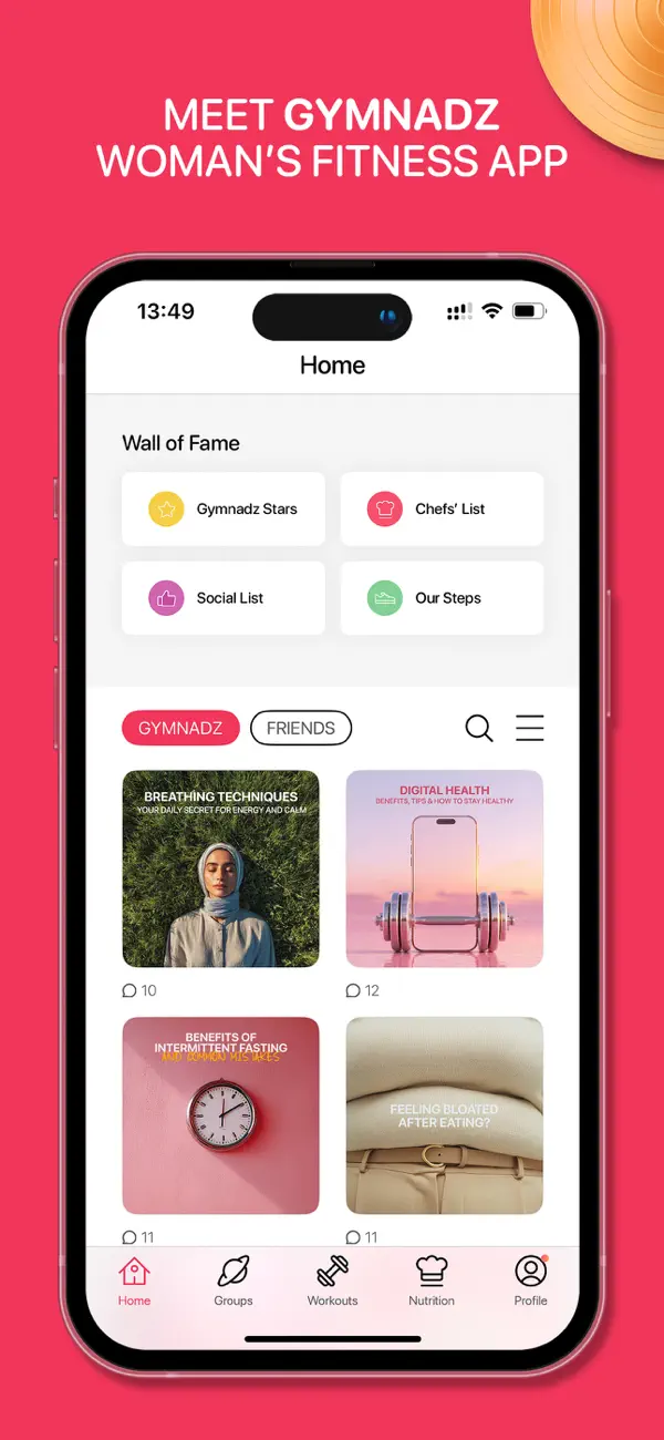 Gymnadz - Women's Fitness App screenshot 5