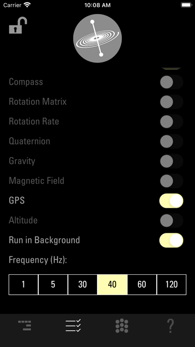 GyrOSC screenshot 2