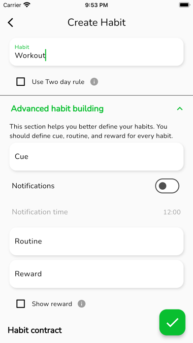Habo (habit tracker) screenshot 1