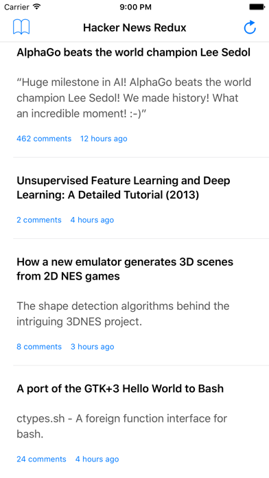 Hacker News Redux screenshot 2