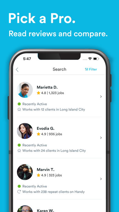 Handy.com screenshot 2